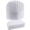 Junda disposable non-woven fabric medium and high chef caps for men and women, thickened kitchen caps for catering chefs, factory direct sales Specification image